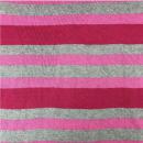 RESTSTÜCK 1,30m !!! - Strickstoff - Streifen - Baumwolle - pink/rosa